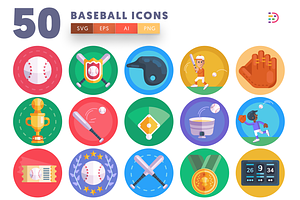 50 Baseball Icons