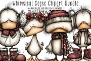Whimsical Geese Clipart Bundle, an Illustration by SinaCreation (Thumbnail 1 of 7)
