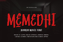 Memedhi - Horror Movie Font