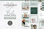 Instagram Posts for Canva | Green, a Social Media Template by Thirty One Palms Studio (Thumbnail 1 of 6)