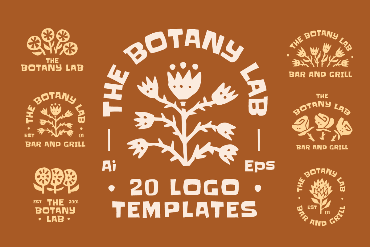 The Botany Lab Logo Templates, a Branding & Logo Template by ClayStudio (Photo 1 of 10)