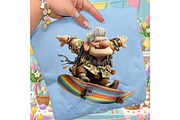 Whimsical Funny Grandpa Clipart, an Illustration by designcity5 (Thumbnail 3 of 5)