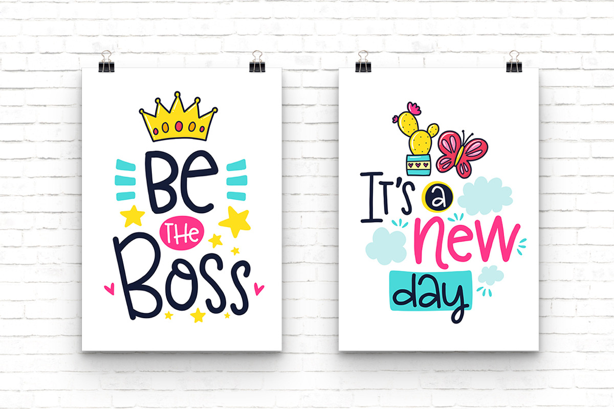 36 Funny Color Cards with Quote, a Card Template by Velliniki (Photo 6 of 7)