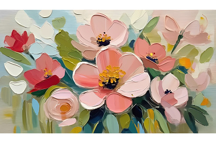 Abstract floral still life, a