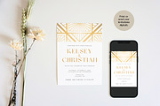Art Deco Wedding Invitation Template, an Invitation Template by Cottontail Paper Shop (Thumbnail 3 of 7)