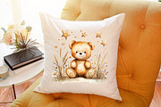 Nursery Teddy Bear Clipart,Boho Clip, an Illustration by Sublimation Artist (Thumbnail 6 of 6)