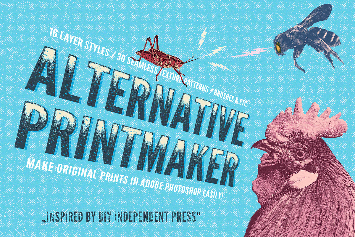 Alternative Printmaker, a Layer Style Add-On by Guerillacraft (Photo 1 of 10)