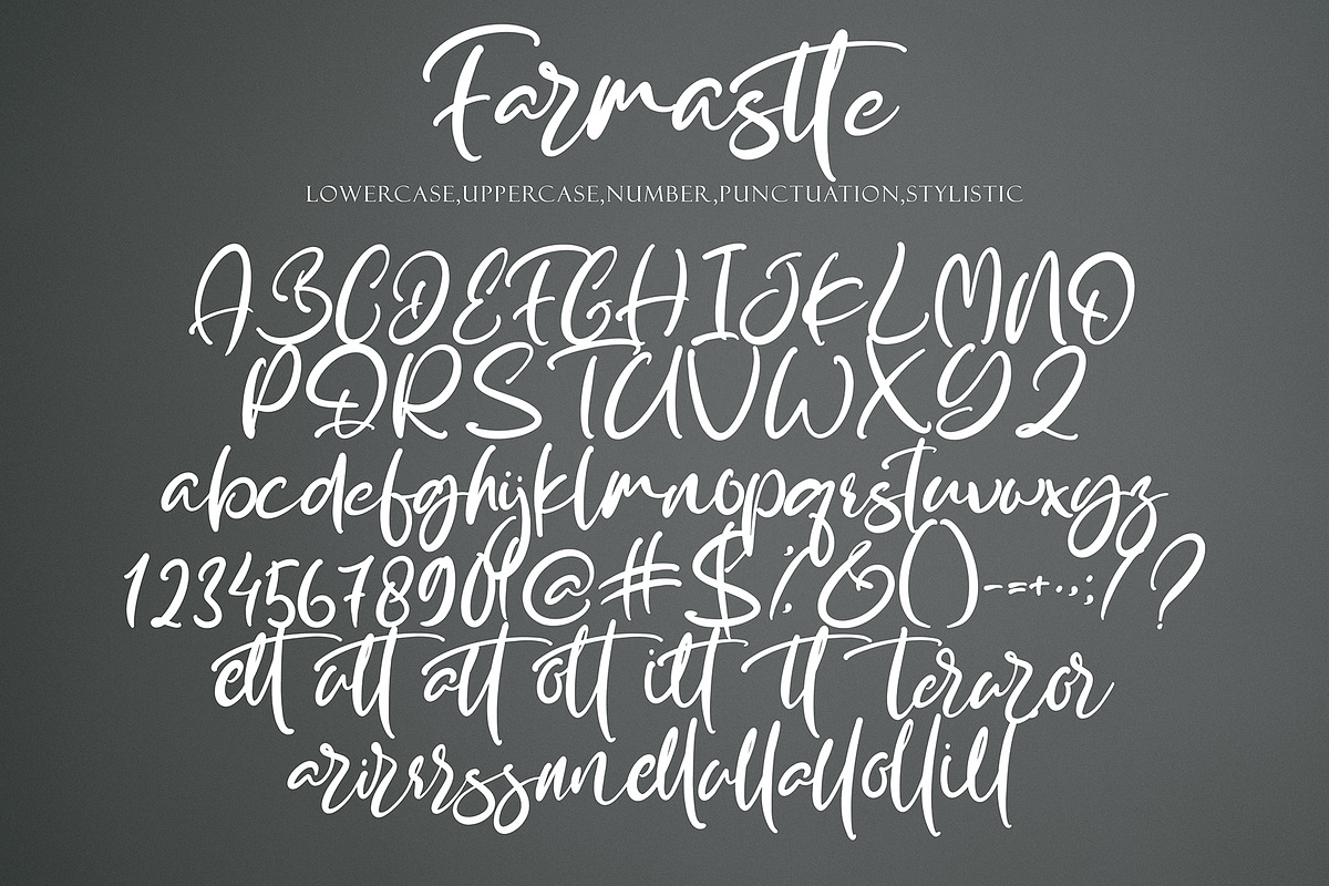 Farmaste, a Script Font by pineungtype (Photo 9 of 9)
