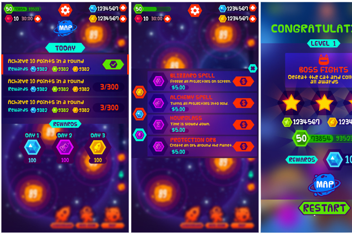 Game UI set, a Graphic by Ruslan Zelensky (Photo 2 of 9)