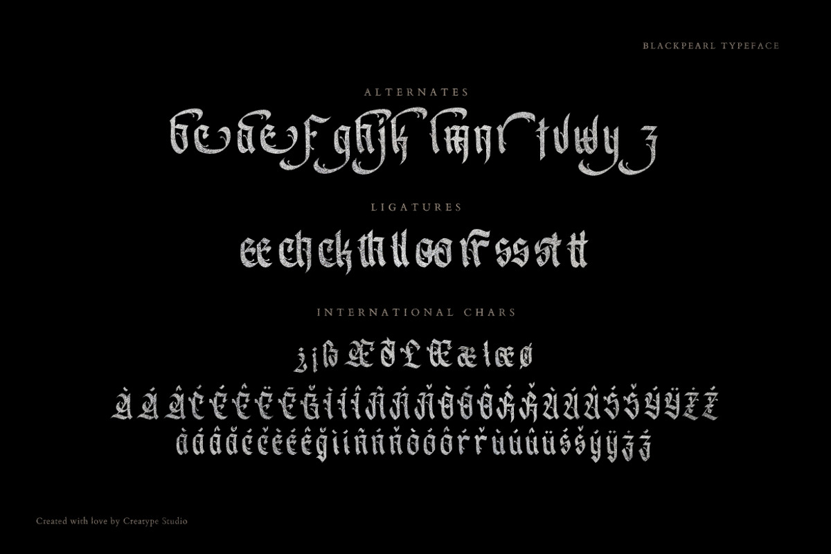 Blackpearl Gothic Business Font, a Font by Creatype Studio (Photo 10 of 10)