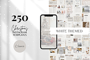 White Christmas Instagram Templates, a Social Media Template by SociallyyCreative (Thumbnail 1 of 10)