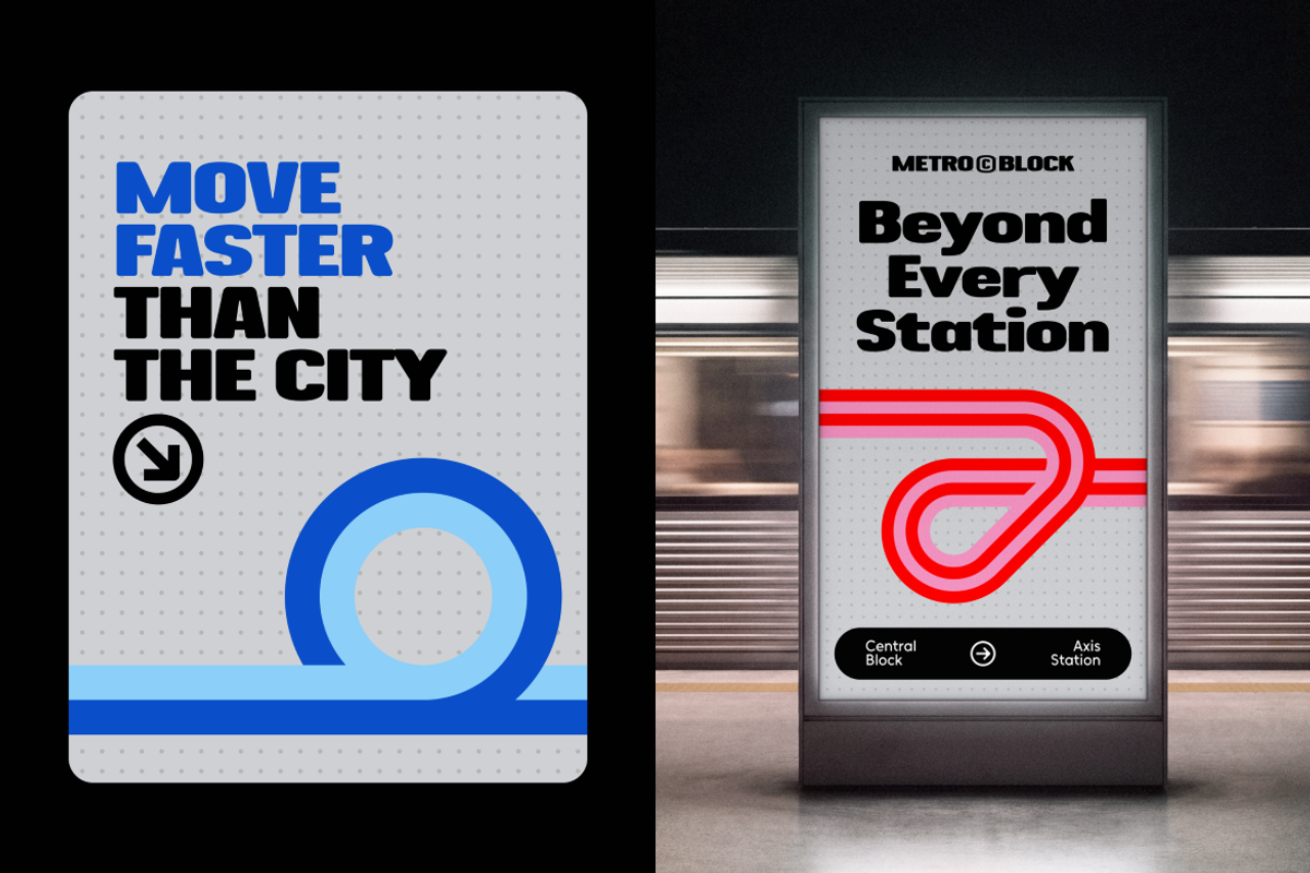 Metro Block - Sans Serif Display Fon, a Sans Serif Font by Studio Moara (Photo 5 of 7)