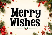 Merry Wishes, a Script Font by Wow Magic (Thumbnail 1 of 5)