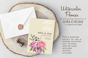 Watercolor Peonies & Foliage, an Illustration by Cynthia Arre (Thumbnail 3 of 7)