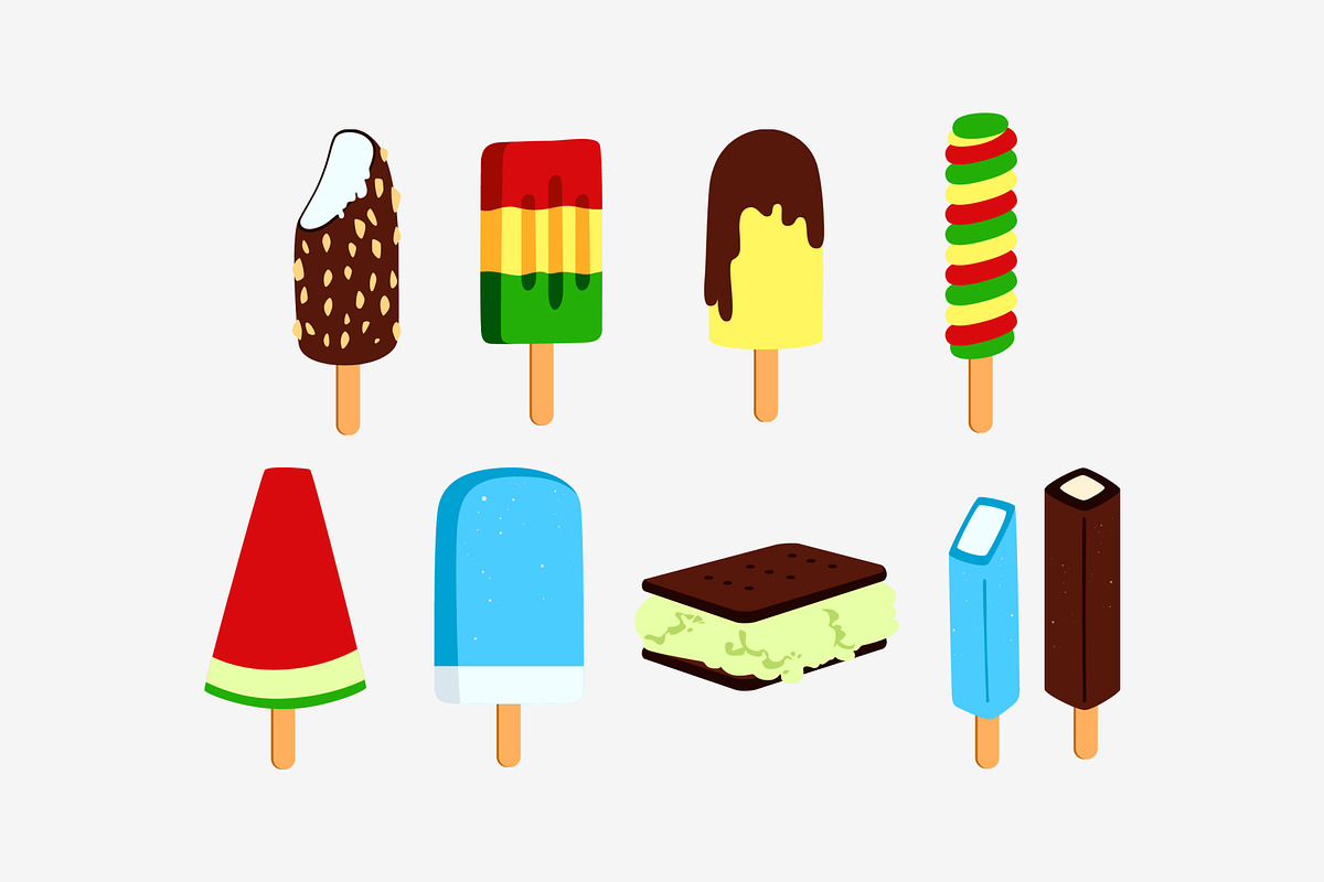 Ice Cream Doodle Hand Drawn, a Food Illustration by SLAB! Design (Photo 3 of 3)