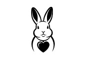 Cute Bunny Love Silhouette Icons, an Illustration by Creativeshirt (Thumbnail 45 of 51)