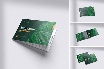 A4 Magazine landscape Mockup, a Books & Magazine Mockup by HanaSaka_Studio