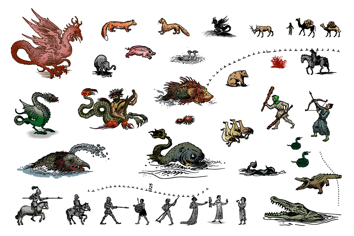Antique Maps Vector Bundle, an Illustration by Vector Clash (Photo 5 of 9)