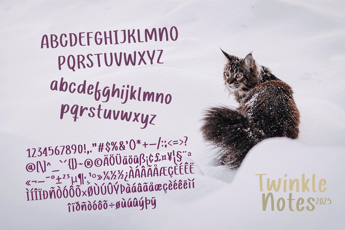 Twinkle Notes – Handwritten Font, a Handwritten Font by overlaytemplates (Photo 5 of 5)