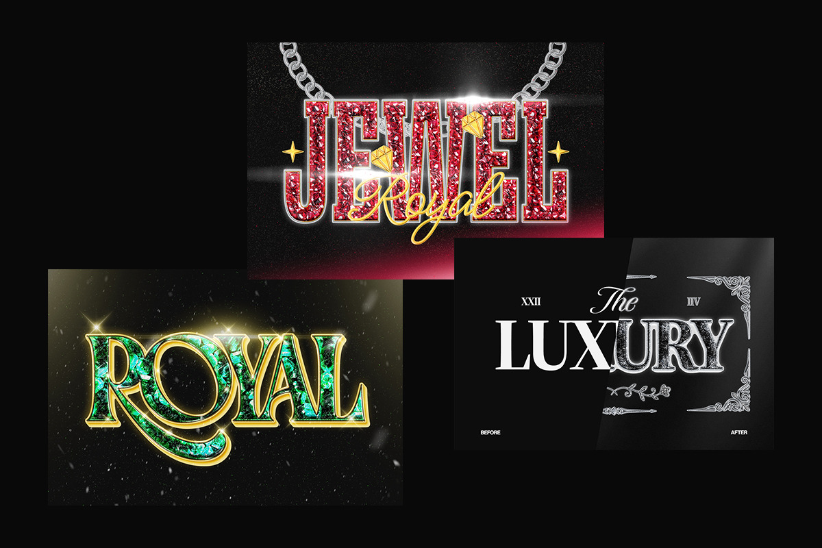 Luxury Royal Jewelry Text Effect, a Layer Style Add-On by Matsero (Photo 2 of 4)
