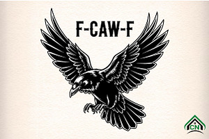 F-CAW-F Raven Digital PNG, an Illustration by Craft Nest