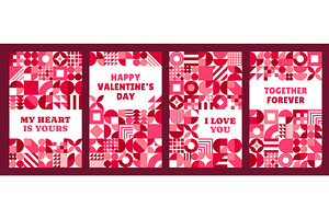 Valentine day greeting cards, a Seasonal Illustration by Vector Tradition