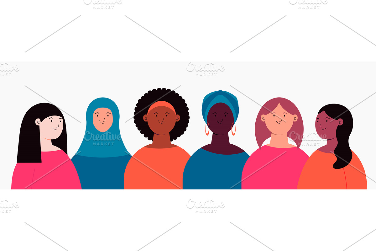 Diverse beautiful modern women, an Illustration by sceptical cactus