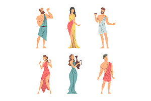 Greeks or Hellenes People Character, a Person Illustration by TopVectors