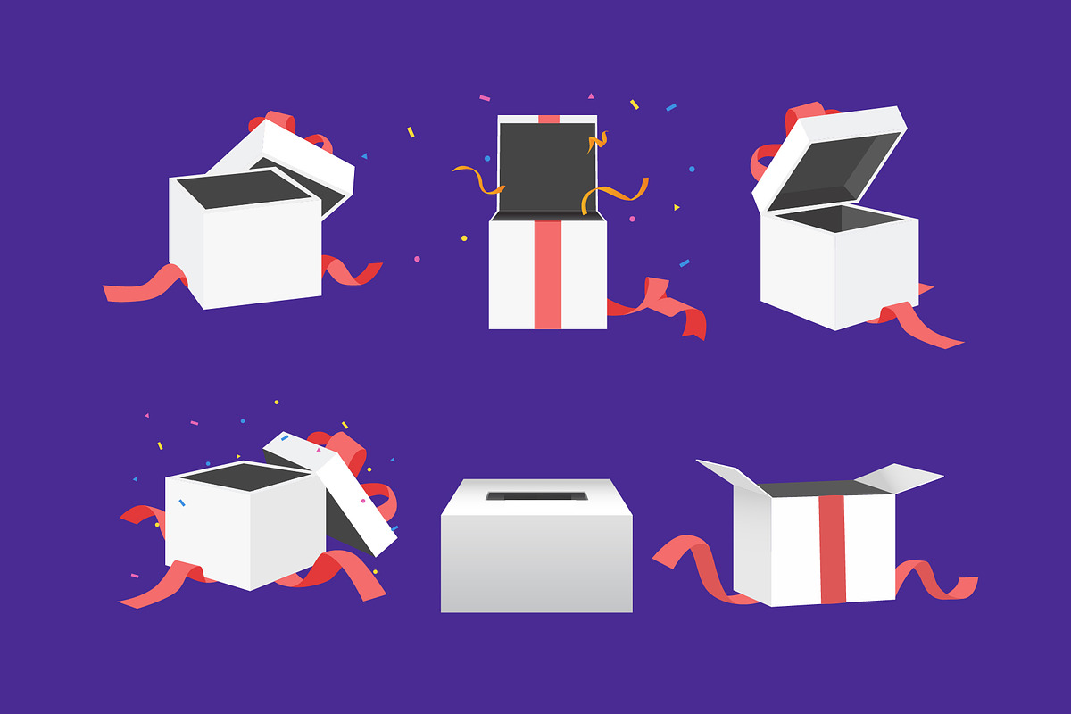gift box and present icons set, a Decorative Illustration by Design Present (Photo 3 of 3)