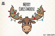 Merry ChristMoose Christmas Sublimat, an Illustration by Libby Wishes (Thumbnail 1 of 5)