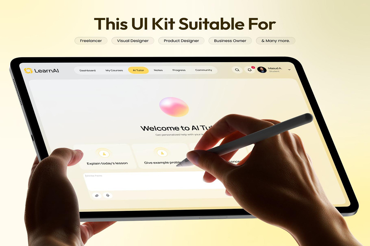 AI Online Learning Platform UI Kit, an UI Kit Template by Lumina_ui_ux202 (Photo 8 of 8)