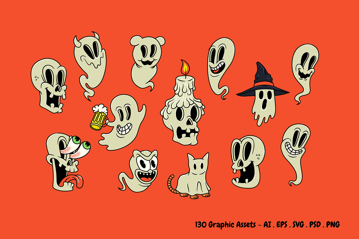 Halloween Creepers Graphic Pack, an Illustration by The Isian (Photo 5 of 17)