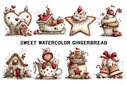 Sweet Watercolor Gingerbread Png, an Illustration by Craft Nest (Thumbnail 4 of 6)