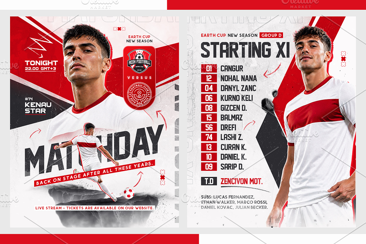 World Cup Social Media Football Pack, a Social Media Template by OnurDemircan (Photo 2 of 4)