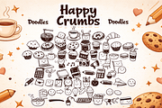 Happy Crumbs Playful With Doodles, a Handwritten Font by cocodesign (Thumbnail 2 of 8)