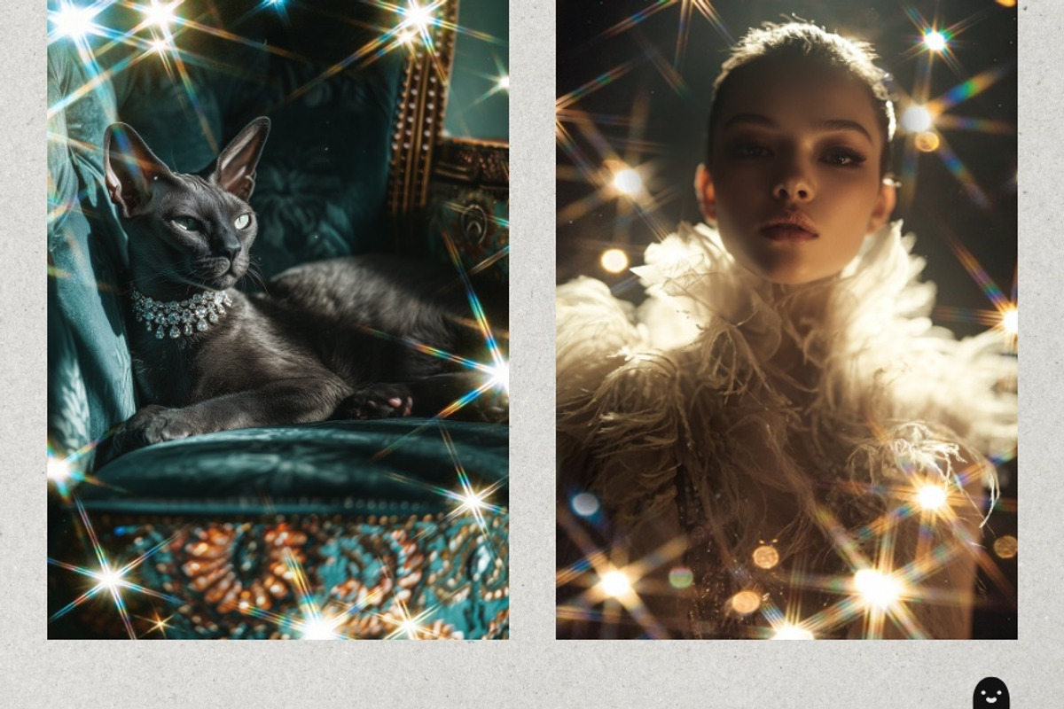 Chromatic Star Sparkle Overlays, a Texture Graphic by PhotoSpirit (Photo 6 of 8)