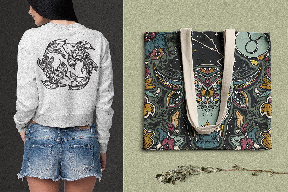 Zodiac Vector Set, a Decorative Illustration by Molly art (Photo 7 of 16)