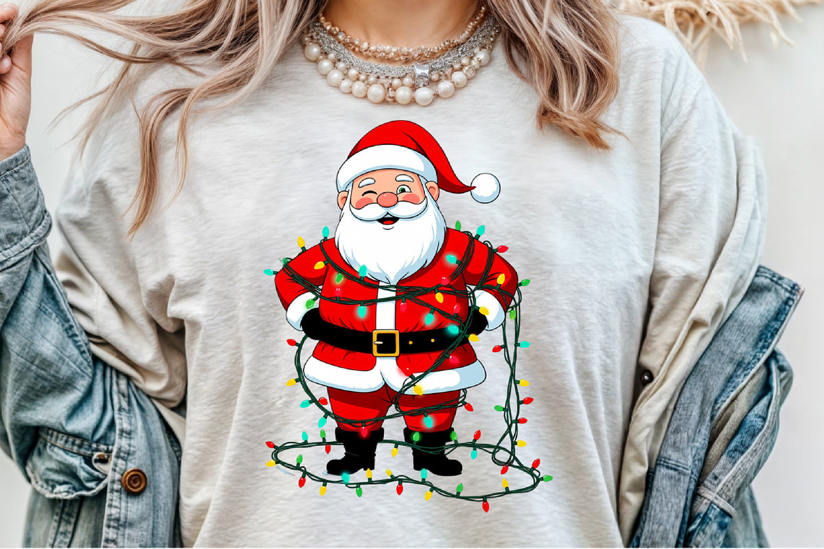 Christmas jolly Santa Claus lights P, an Illustration by Sublimation Artist (Photo 7 of 9)