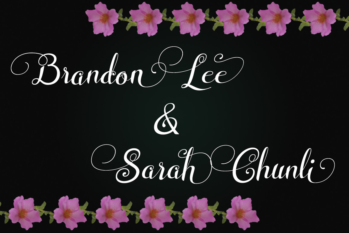 Wedding Font Italic preview 3