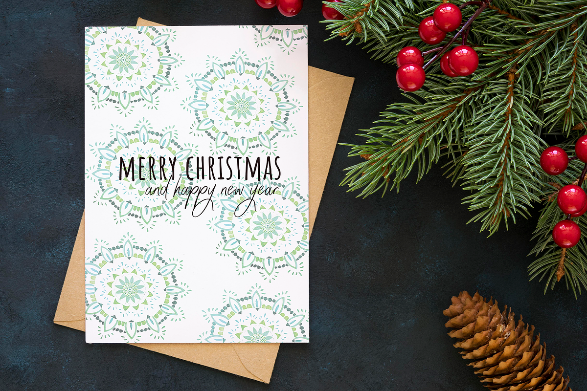 Snowing Mandala Illustrations, an Illustration by maaariabouvier (Photo 14 of 16)