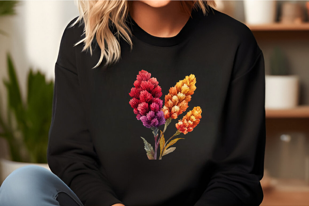 Celosia Flower Clipart, an Illustration by DreamCafeArt (Photo 5 of 9)