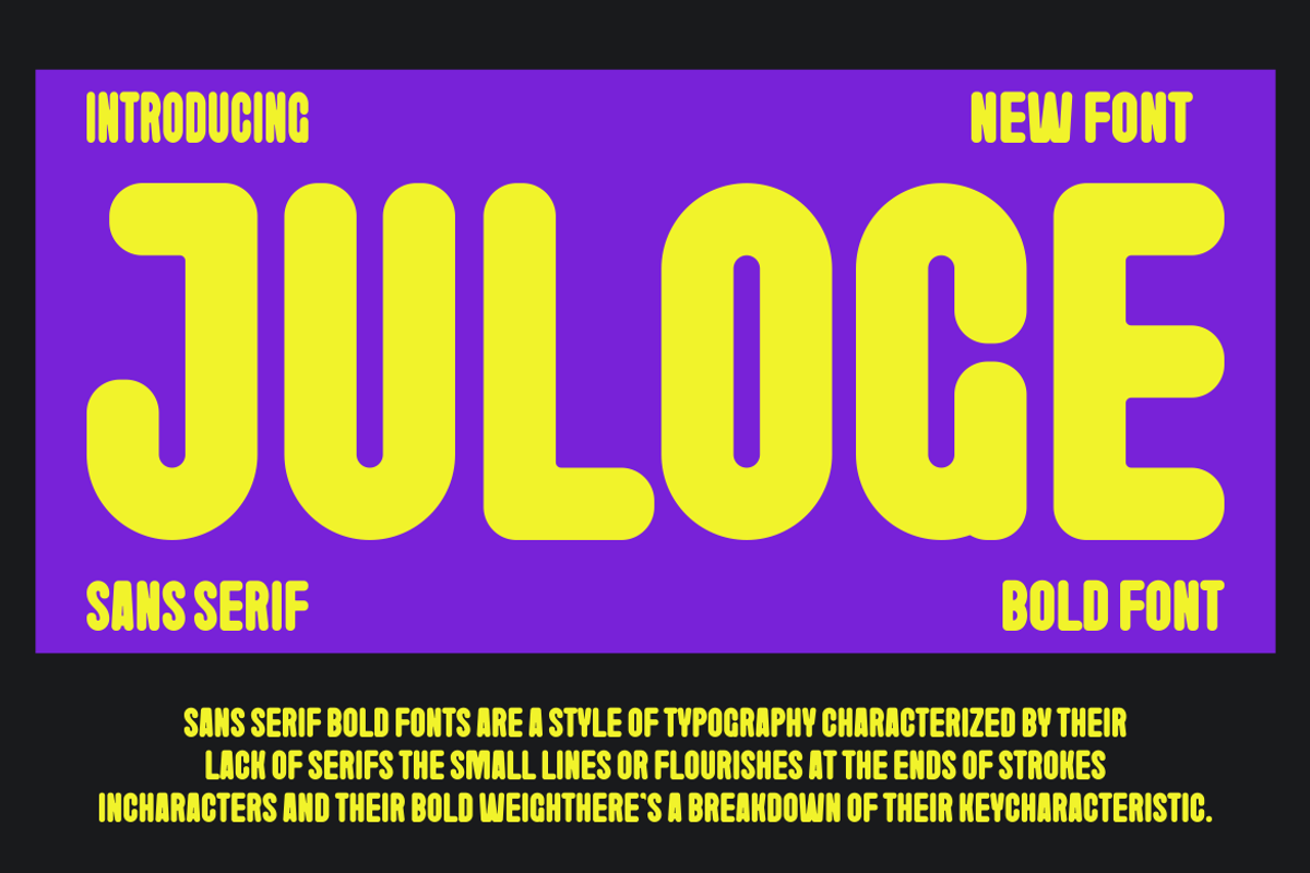Juloge, a Sans Serif Font by maxstrim_graphich