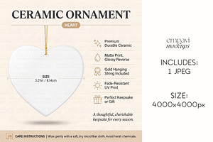 Heart Ornament Size Chart, an Object Graphic by EmpaviMockups