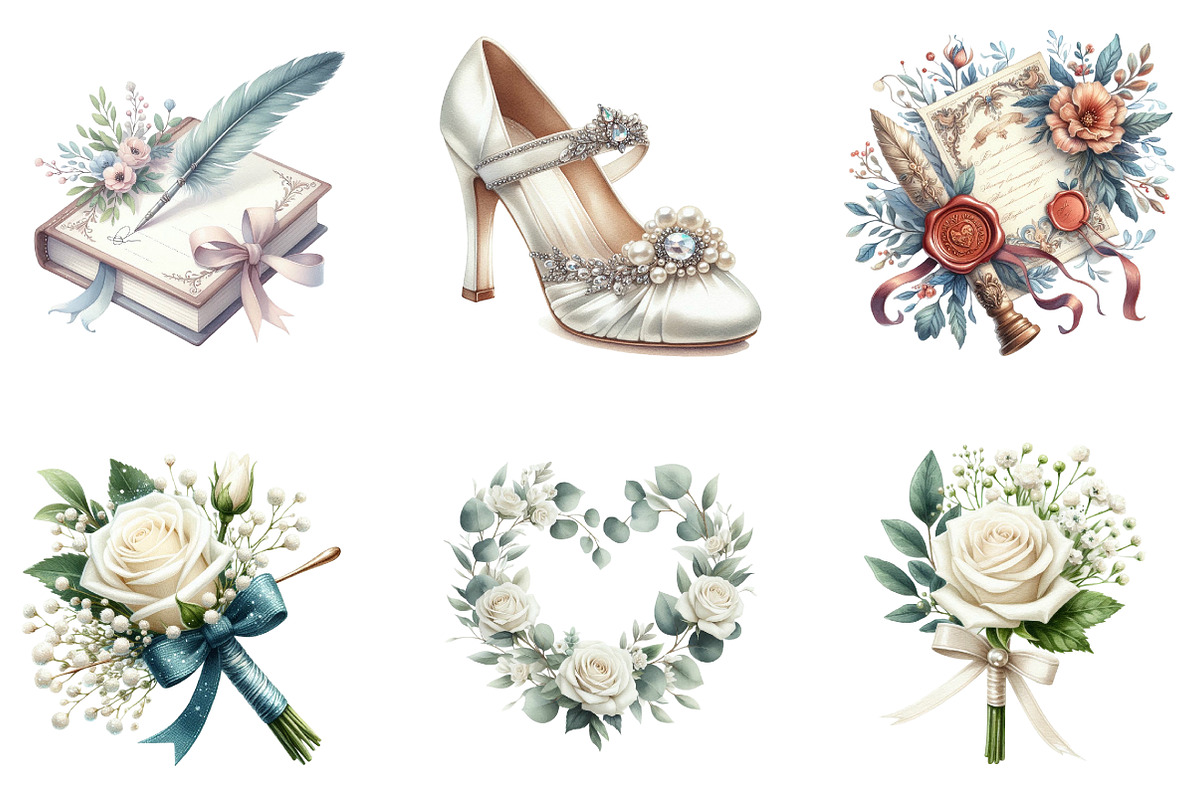 White Wedding, Wedding Timeline, a Seasonal Illustration by DreamArtGraphic (Photo 4 of 4)
