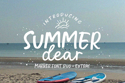 Summer Dear Font Duo + Extras, a Script Font by Lucky Type