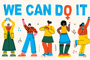 Women's Day illustrations set, a Seasonal Illustration by Virinaflora (Thumbnail 4 of 5)