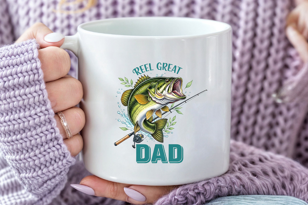 Retro Reel Great Dad Png Fishing Dad, an Illustration by DreamArtGraphic (Photo 4 of 4)