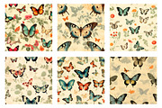 Vintage Butterflies Seamless Pattern, a Pattern Graphic by Gloria Designed It (Thumbnail 3 of 5)