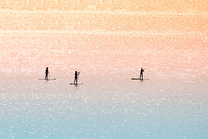 Standup paddle surfers, a Sports & Recreation Photo by mmeida