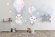 Nursery clipart Cute Panda, an Animal Illustration by Yuliya Art (Thumbnail 3 of 9)